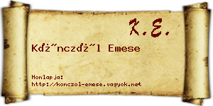 Könczöl Emese névjegykártya